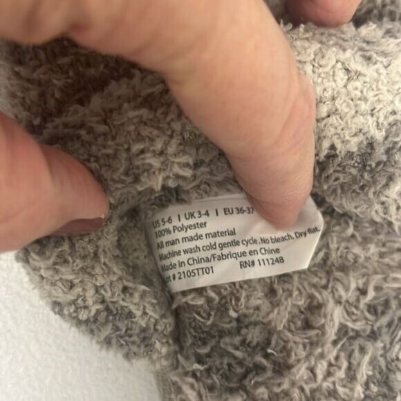 Barefoot Dreams Slippers In The Wild Animal Print Grey Slip-On Mule Slide Cozy S - Picture 7 of 10